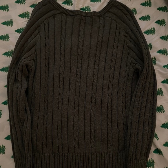 Brandy Melville Ida Cotton Cable Knit V-Neck Sweater - Picture 2 of 2